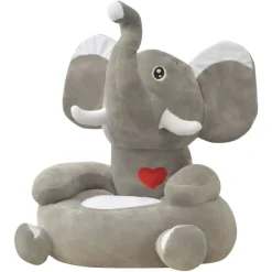 Discount vidaXL Barnstol i plysch elefant grå