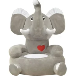 Discount vidaXL Barnstol i plysch elefant grå