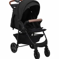 New vidaXL Barnvagn 2-i-1 stål Antracit