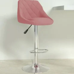 Online vidaXL Barstol sammet Rosa