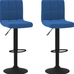 Discount vidaXL Barstolar 2 st sammet Blå