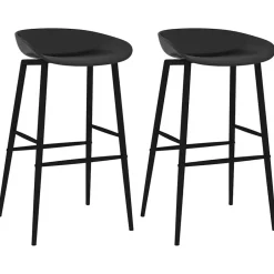 New vidaXL Barstolar 2 st Svart