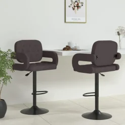 Sale vidaXL Barstolar 2 st tyg Taupe