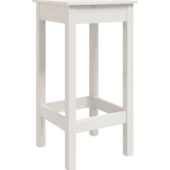 vidaXL Barstolar 2 st vit 40x40x78 cm massiv furu