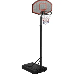 Outlet vidaXL Basketkorg med stativ 237-307 cm polyeten Svart