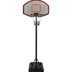 Outlet vidaXL Basketkorg med stativ 237-307 cm polyeten Svart