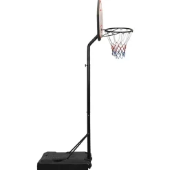 Outlet vidaXL Basketkorg med stativ 237-307 cm polyeten Svart