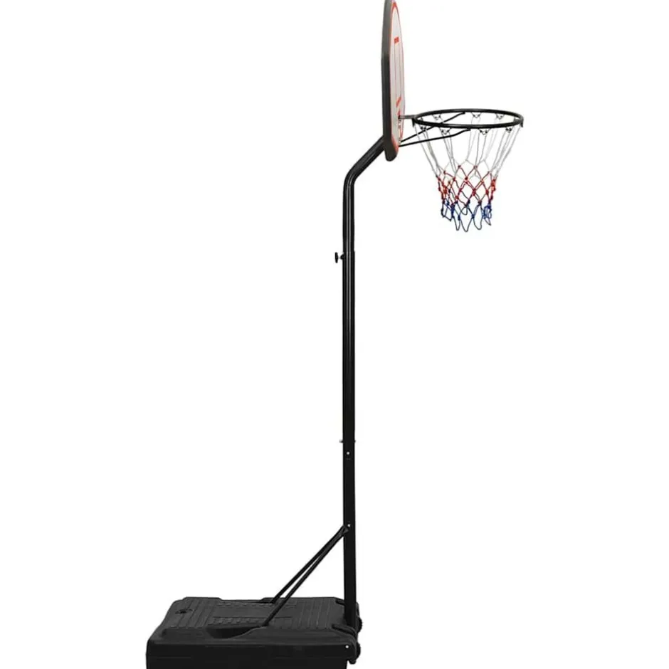 Outlet vidaXL Basketkorg med stativ 237-307 cm polyeten Svart