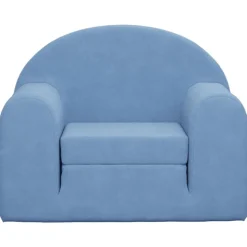 vidaXL Bäddsoffa för barn blå mjuk plysch
