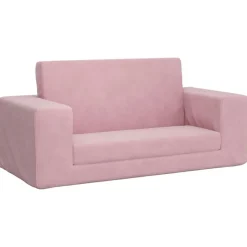 Online vidaXL Bäddsoffa för barn 2-sits mjuk plysch Rosa