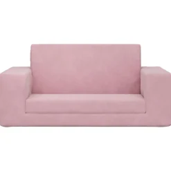 Online vidaXL Bäddsoffa för barn 2-sits mjuk plysch Rosa