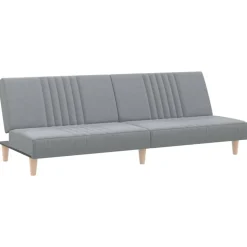 vidaXL Bäddsoffa ljusgrå tyg