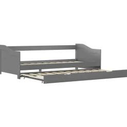 vidaXL Bäddsoffa ram utan madrass grå 90x200 cm