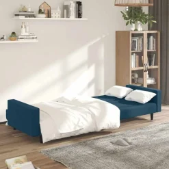 Online vidaXL Bäddsoffa 2-sits sammet Blå