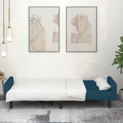 Sale vidaXL Bäddsoffa 2-sits sammet Blå