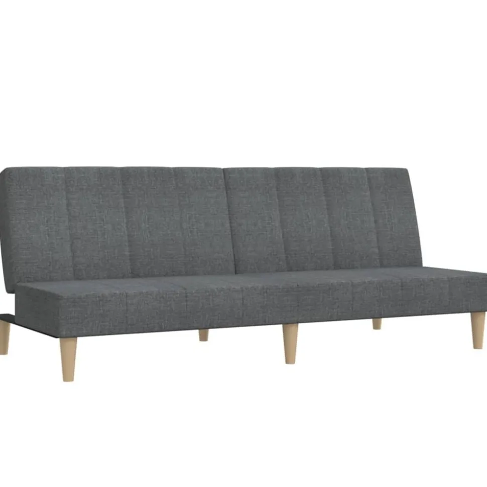vidaXL Bäddsoffa 2-sits ljusgrå tyg