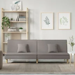 vidaXL Bäddsoffa taupe tyg