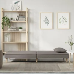 vidaXL Bäddsoffa taupe tyg