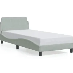 vidaXL Bed Frame "Dover" Light Grey 80x200 cm Velvet