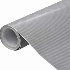vidaXL Bilfoliering 4D silver 100x150 cm