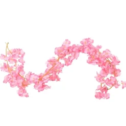 vidaXL Blomstergirlanger 6 st mörk rosa 180 cm