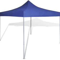 vidaXL Blått hopfällbart tält 3 x 3 m