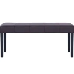 vidaXL Bänk 106 cm konstläder brun