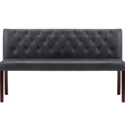 vidaXL Bänk 148,5 cm konstmocka grå