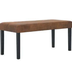 vidaXL Bänk 106 cm konstmocka brun