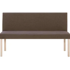 vidaXL Bänk 139,5 cm polyester brun