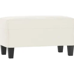 vidaXL Bänk Beige 70x35x41 cm mikrofibertyg