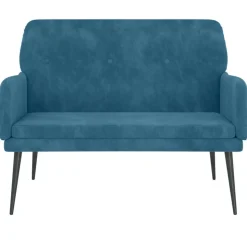 vidaXL Bänk blå 108x79x79 cm sammet