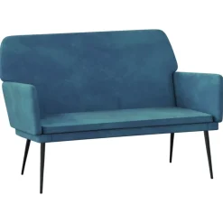 vidaXL Bänk blå 108x79x79 cm sammet