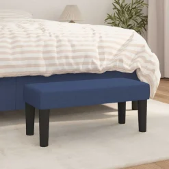 vidaXL Bänk blå 70x30x30 cm tyg