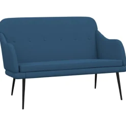 vidaXL Bänk blå 110x76x80 cm tyg