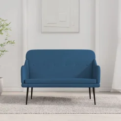 vidaXL Bänk blå 110x76x80 cm tyg