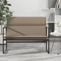 vidaXL Bänk cappuccino 100x64x80 cm konstläder