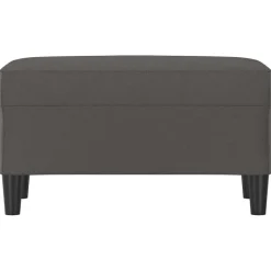 vidaXL Bänk 70x35x41 cm konstläder Grå