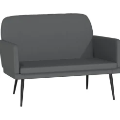 vidaXL Bänk grå 107x80x81 cm konstläder