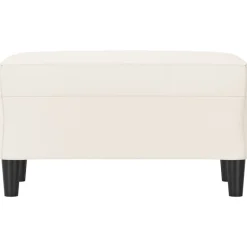 vidaXL Bänk gräddvit 70x35x41 cm konstläder