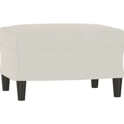 vidaXL Bänk gräddvit 70x35x41 cm sammet