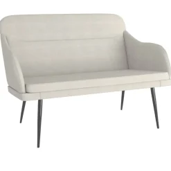 Online vidaXL Bänk gräddvit 110x76x80 cm sammet Kräm