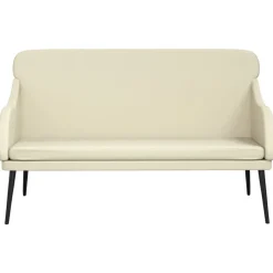 Hot vidaXL Bänk gräddvit 110x76x80 cm konstläder Kräm