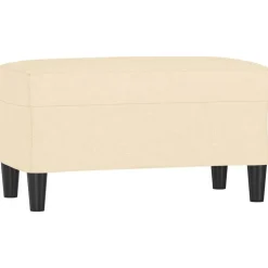 vidaXL Bänk gräddvit 70x35x41 cm tyg