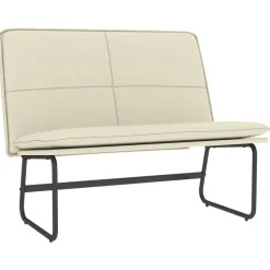 vidaXL Bänk gräddvit 100x75x76 cm konstläder