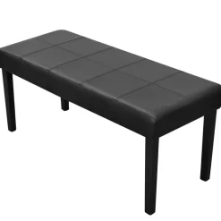 vidaXL Bänk konstläder svart