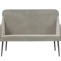 Discount vidaXL Bänk 110x76x80 cm sammet Ljusgrå
