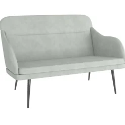 vidaXL Bänk ljusgrå 110x76x80 cm sammet