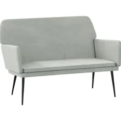 Hot vidaXL Bänk 108x79x79 cm sammet Ljusgrå
