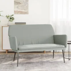 Hot vidaXL Bänk 108x79x79 cm sammet Ljusgrå